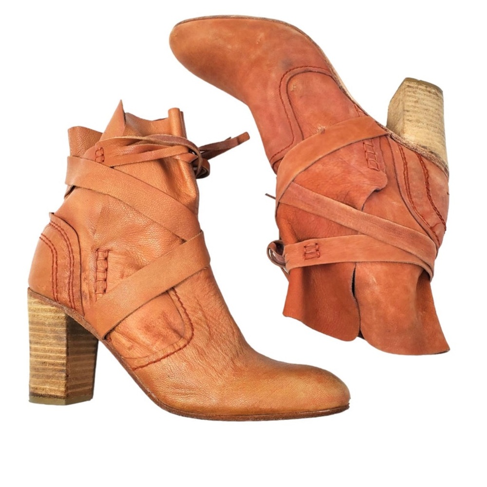 Free People leather ankle boots booties size 40 9 leather